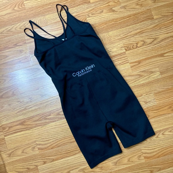Calvin Klein Performance Tops - Calvin Klein Athletic Bodysuit/ Unitard Black Ribbed | Women’s Size Large